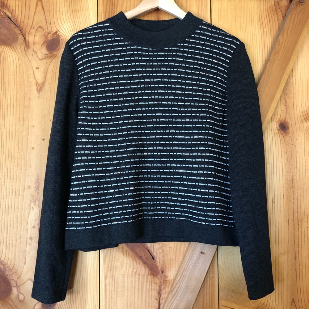 EUC St. John Mock Neck Knit Sweater